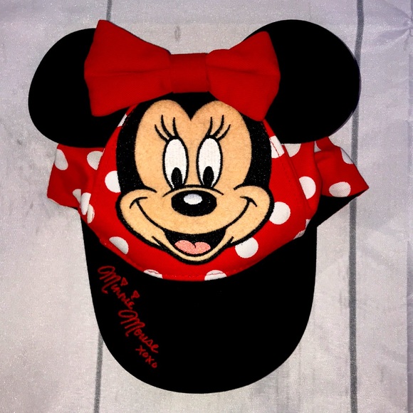 DISNEY PARKS Minnie Mouse Ears Polka Dot Hat Cap Embroidered XOXO TODDLER GIRL - Picture 9 of 12